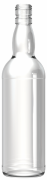 Botella de vidrio blanco y verde para licor WHISKY LIGERA 70 CL 700 ml