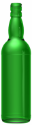 Botella de vidrio blanco y verde para licor WHISKY LIGERA 70 CL 700 ml